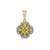 Mansanite™ Pendant with Diamond in 9K Gold 1.35cts