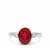 Bemainty Ruby Ring with White Topaz in Sterling Silver 4cts