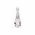 Goshenite Pendant with White Zircon in Sterling Silver 1.65cts