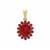 Malagasy Ruby Pendant with Thai Ruby in 9K Gold 3.35cts (F)