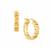 Gold Tone Sterling Silver  Curb Chain Hoop Earrings 3.81g