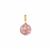Mother of Pearl Pendant in Gold Tone Sterling Silver (12.40mm)