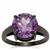 Moroccan Amethyst Ring in Ruthenium Plated Sterling Silver 4.35cts