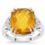 Caribbean Amber Ring with White Zircon in Sterling Silver 4cts