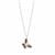Black Spinel Necklace with White Topaz in Sterling Silver 0.40cts