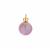 Kunzite Crown Pendant in Gold  Sterling Silver 19cts