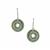 Circle of Heaven Moss In The Snow Jadeite Earrings in Sterling Silver 56cts