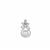 Kaori Freshwater Cultured Pearl Pendant with White Topaz in Sterling Silver (7mm)