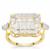 Lehrer Loom of Light Cut Optic Quartz Ring with White Zircon in 9K Gold 13.15cts