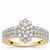 Diamonds Ring in 9K Gold 0.76cts