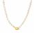 Freshwater Cultured Pearl T Bar Clasp Necklace in Gold Tone Sterling Silver (7 x 6mm)