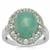 Aquaprase™, Aquaiba™ Beryl Ring with White Zircon in Sterling Silver 5.70cts