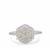 Champagne Serenite Ring with White Zircon in Sterling Silver 1.25cts