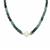 Grandidierite Necklace with Freshwater Pearl in Sterling Silver (8 to 10 MM)