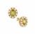 Ambilobe Sphene Earrings with Akoya Cultured Pearl in 9K Gold (2 MM)