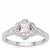 Brazilian Kunzite Ring with White Zircon in Sterling Silver 1.63cts