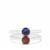 Malagasy Ruby Ring Set with Madagascan Blue Sapphire in Sterling Silver 1.40cts