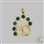 Kimbie Le Beau Paon Malachite Pendant in Gold Plated Sterling Silver 5cts