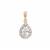 Kaduna White Zircon Pendant in 9K Gold 2.38cts