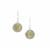 Grossular Earrings with White Zircon in Sterling Silver 19cts