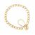 Padlock Heart Bracelet in 9K Gold 18cm/7'