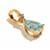 Aquamarine & Diamond 9K Gold Pendant