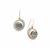 Tahitian Cultured Pearl Earrings with White Zircon in 9K Gold (8 MM)