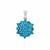 Vivid Blue Apatite Pendant in Sterling Silver 2.65cts