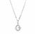 White Zircon Moon & Star Necklace in Sterling Silver 0.80cts
