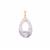 White Howlite Pendant in Gold Tone Sterling Silver 20cts
