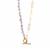 Baroque Cultured Pearl T Bar Clasp Necklace in Gold Tone Sterling Silver (7mm x 6mm)