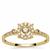 Cape Champagne Diamond Ring in 9K Gold 0.37ct
