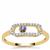 AA Tanzanite Ring with White Zircon in 9K Gold 0.20ct