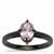 Minas Gerais Kunzite Ring in Ruthenium Plated Sterling Silver 1.60cts