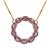 Unheated Purple Sapphire Necklace in 9K Gold 2.85cts