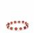 Strawberry Quartz Strechable Bracelet with Rainbow Moonstone 72.50cts