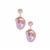 Baroque Papaya Pearl Earrings in Gold Tone Sterling Silver