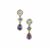 Santa Maria Aquamarine Earrings with AA Tanzanite in 9K Gold 1.85cts