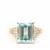 Nigerian Aquamarine Ring with Diamond in 18K Gold 6.40cts