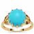 Sleeping Beauty Turquoise Ring with Multi-Colour Tourmaline in 9K Gold 4.45cts