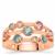 White Diamonds, Blue Lagoon Diamond Ring with Pink Sapphire in 9K Rose Gold 0.65ct