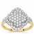 Diamonds Ring in 9K Gold 1cts