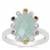 Natural Amazonite & Multi-Gemstone Sterling Silver Ring ATGW 3.50cts