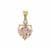Galileia Topaz Pendant with White Zircon in 9K Gold 6.80cts