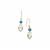 Coober Pedy Opal, Crystal Opal on Ironstone Earrings with White Zircon in 9K Gold