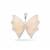 Pink Chalcedony & White Topaz Sterling Silver Butterfly Pendant ATGW 12.75cts
