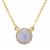 Blue Lace Agate Necklace in Gold Plated Sterling Silver 3.20cts