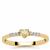 Yellow Diamond Ring with White Diamonds in 9K Gold 0.25ct