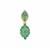 Zambian Emerald Pendant with White Zircon in 9K Gold 1.05cts