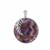 Banded Amethyst Pendant in Sterling Silver 97.92cts